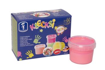 KLECKSi NEON – Leuchtende Fingerfarben mit cremiger Konsistenz (4 x 100 g)